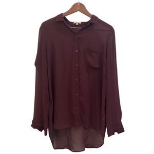 Aritzia Sunday Best sheer blouse